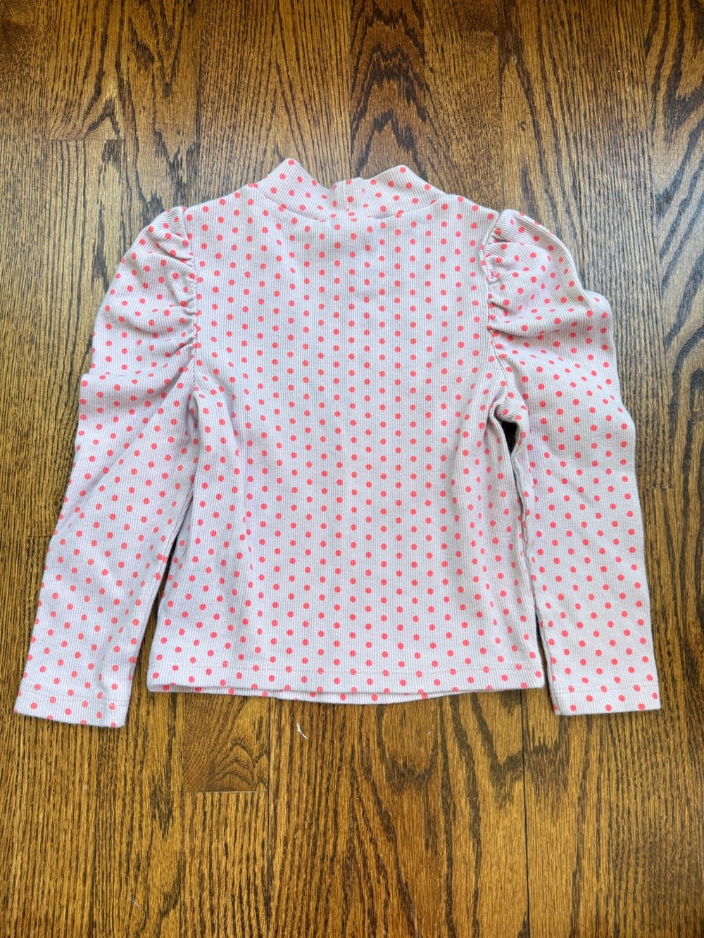 Gap Pink Polka Dot Mock Neck Top Sz 3 - Picture 2 of 5